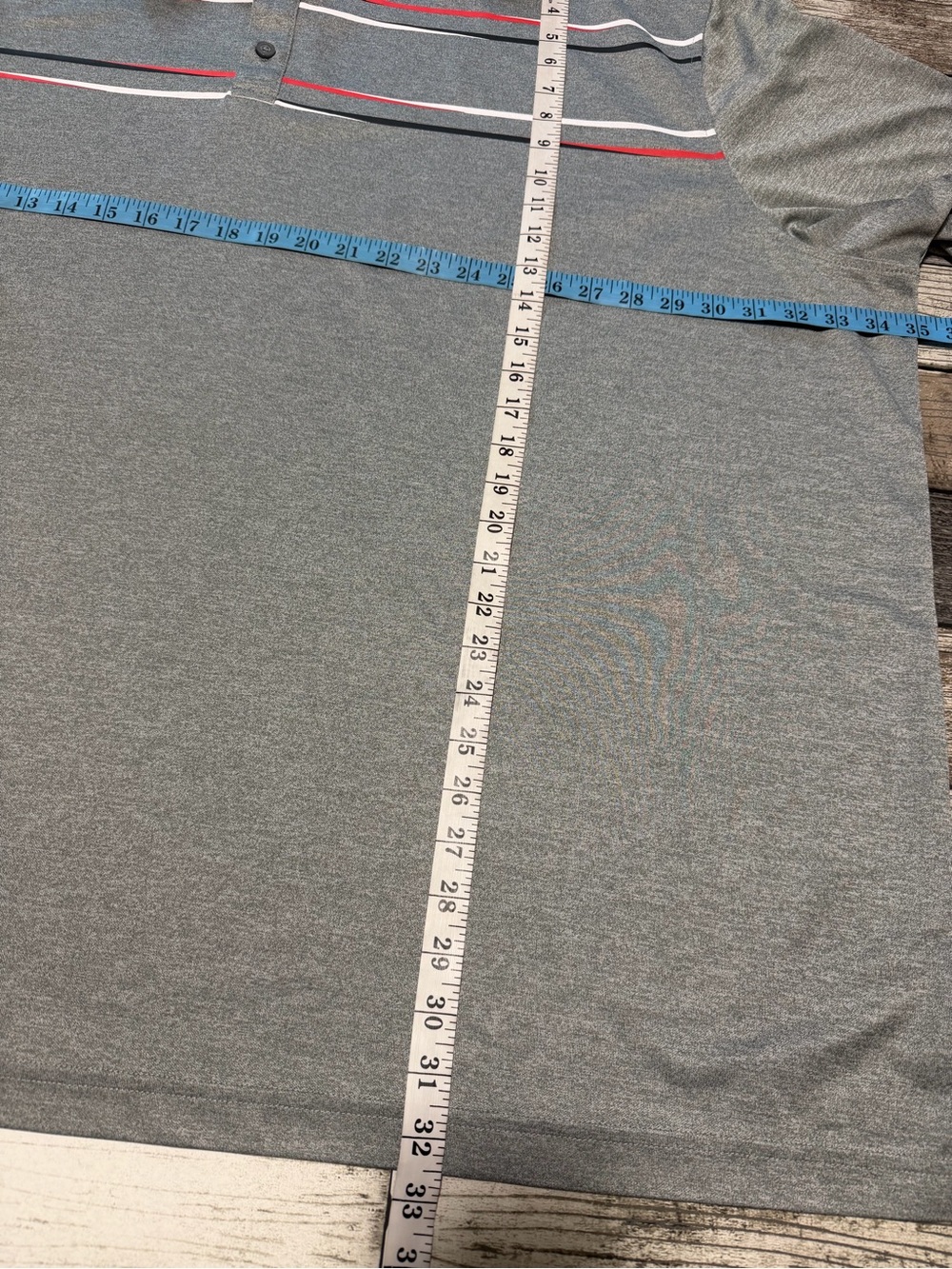 Reebok Golf Polo Shirt Men’s Size 6XL Gray Striped Performance - Picture 2 of 6